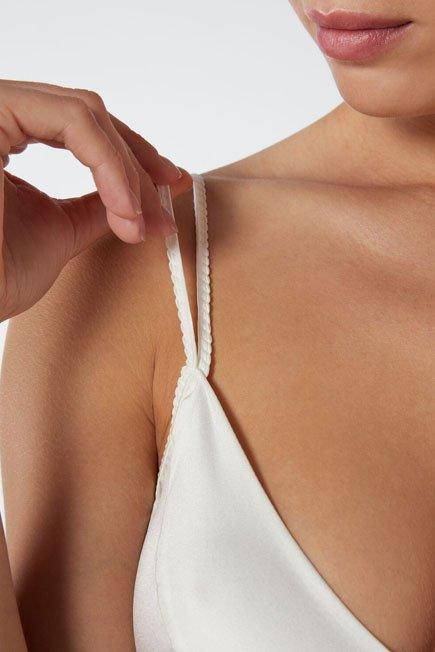 White Emma Unpadded Triangle Bra, , large image number 8