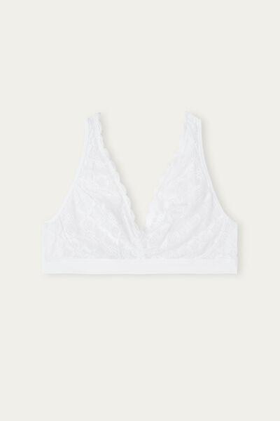 White Lara Lace Triangle Bra, , large image number 2