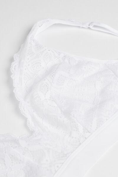 White Lara Lace Triangle Bra, , large image number 4