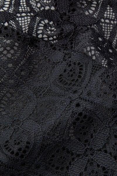 Black Lara Lace Triangle Bra, Black, large image number 4