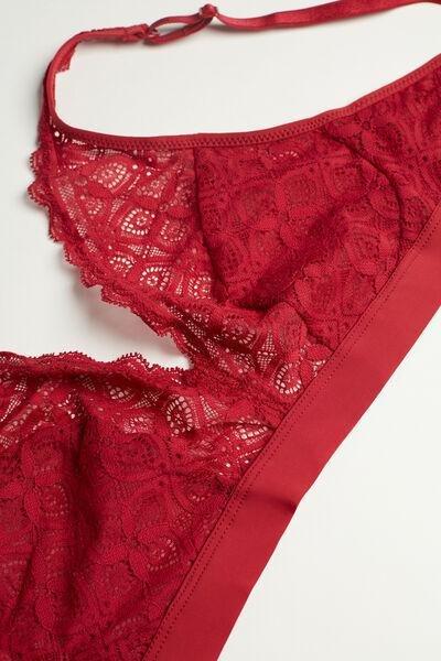 Red Lara Lace Triangle Bra, , large image number 4