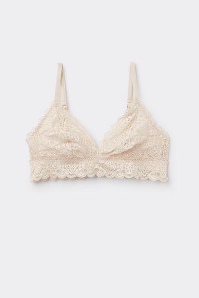 Blue Emma Triangle Lace Bra, , large image number 1