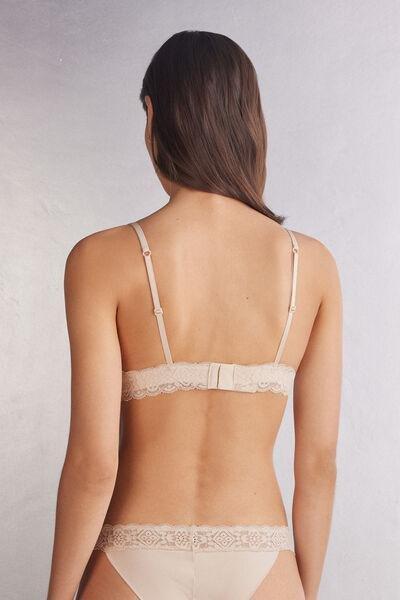 Blue Emma Triangle Lace Bra, , large image number 3