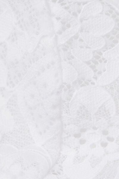 White Lara Lace Triangle Bra, White, large image number 4