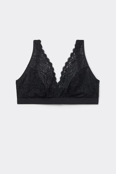 Black Lara Lace Triangle Bra, , large image number 2