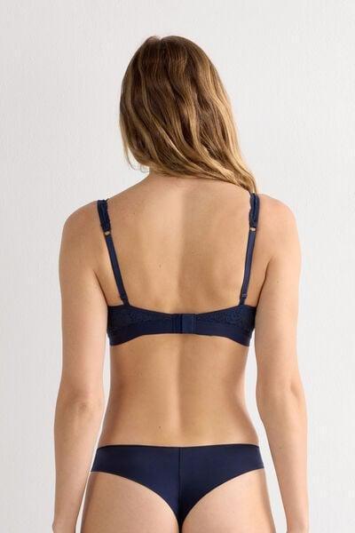 Blue Lara Lace Triangle Bra, Intense Blue, large image number 2