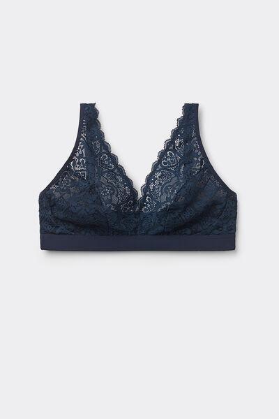 Blue Lara Lace Triangle Bra, Intense Blue, large image number 4