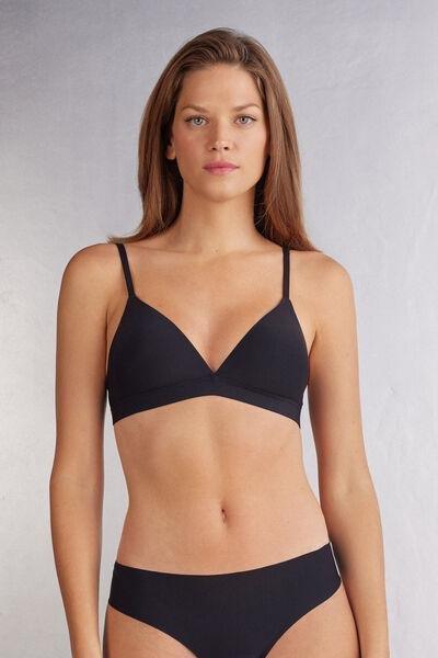 Black Superior Comfort Triangle Bra, , large image number 0