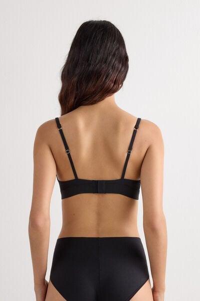 Black Superior Comfort Triangle Bra, Black, large image number 4