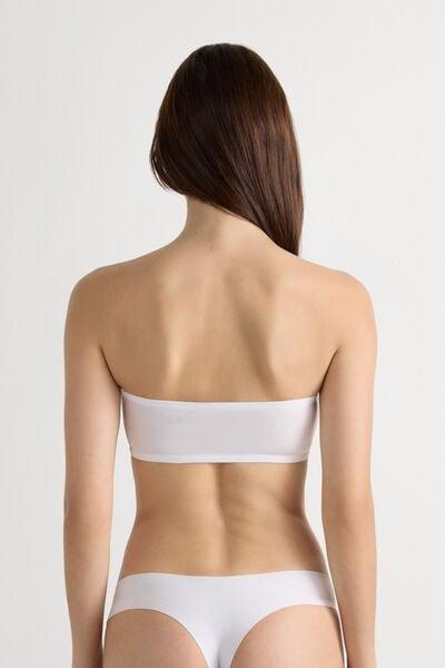White Ultralight Bandeau Bra, White, medium