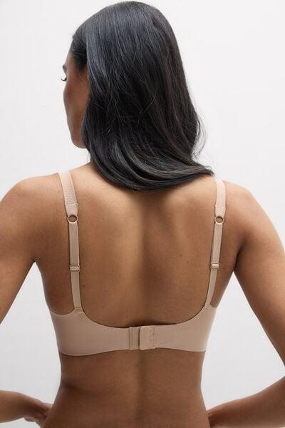 Beige Aria Microfibre Racer-Back Bra, Soft Beige, large image number 2