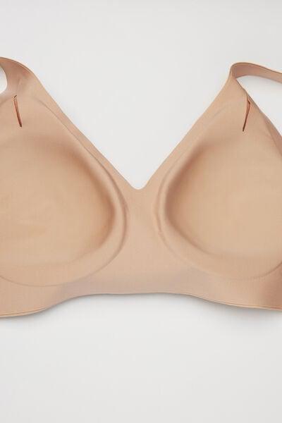 Beige Aria Microfibre Racer-Back Bra, Soft Beige, large image number 4