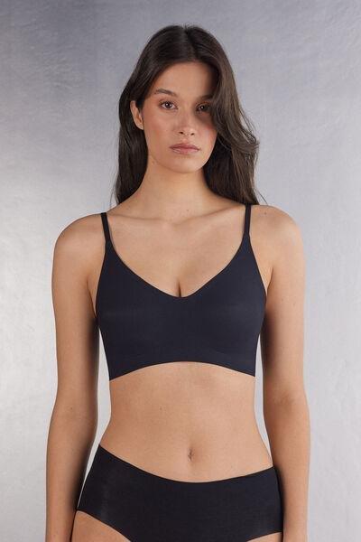 Black Enveloping Bra, , medium