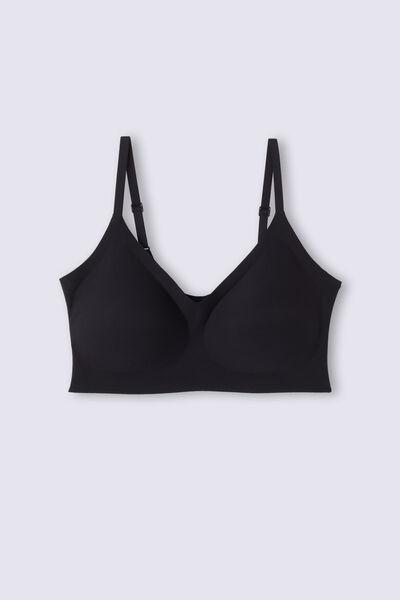 Black Enveloping Bra, , large image number 2