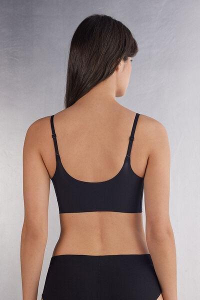 Black Enveloping Bra, , large image number 3
