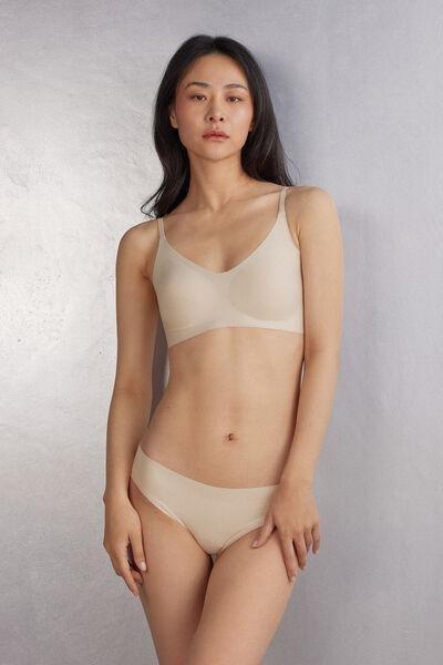 Beige Eri Microfibre Bra, , large image number 1