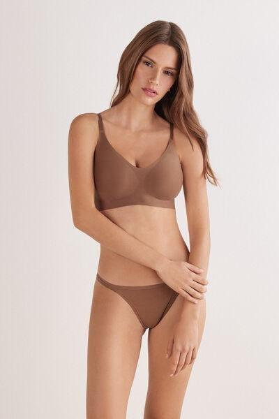 CARAMEL DARK BEIGE Eri Microfibre Bra, , large image number 1