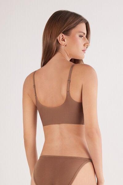 CARAMEL DARK BEIGE Eri Microfibre Bra, , large image number 3