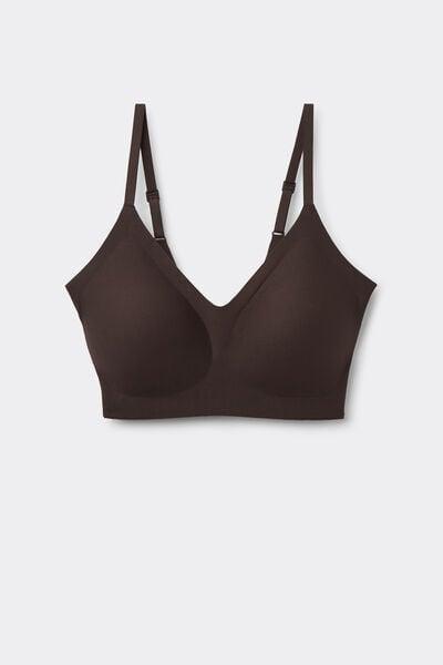 Brown Enveloping Microfibre Bra, 5601_705J, large image number 2