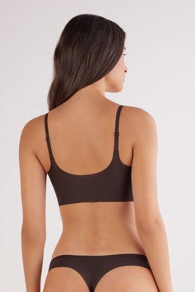 Brown Enveloping Microfibre Bra, 5601_705J, large image number 3