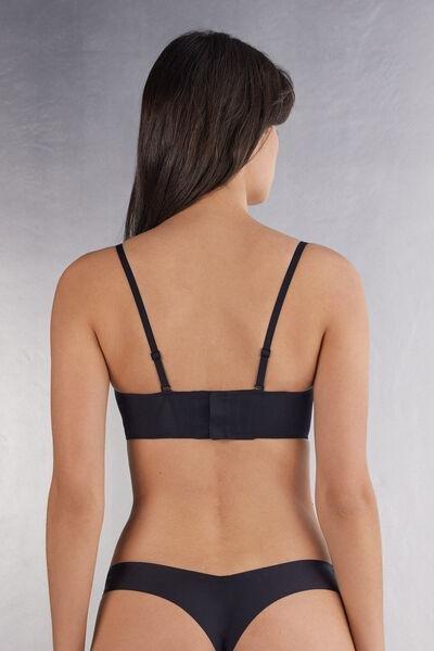 Black Laila Microfibre Bra, , large image number 3