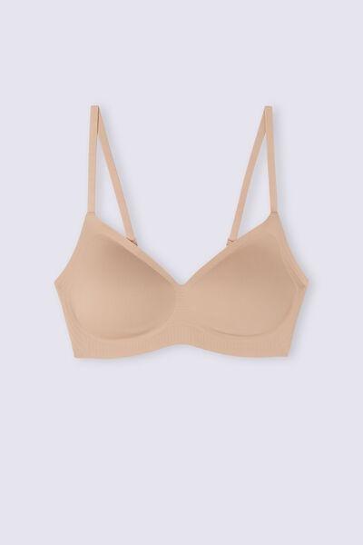Beige Laila V Neck Bra, , large image number 2
