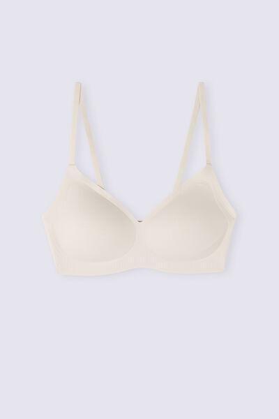 Cream Laila V Neck Bra, , large image number 2