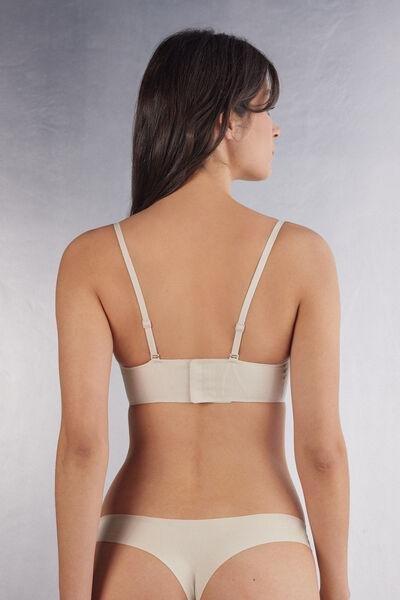 Cream Laila V Neck Bra, , large image number 3