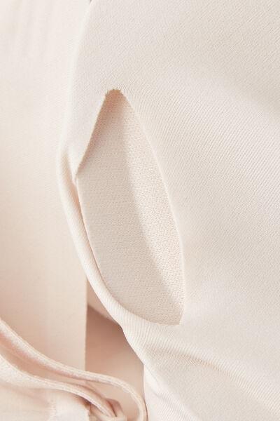 Cream Laila V Neck Bra, , large image number 4