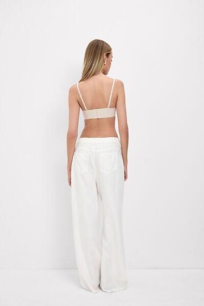 Cream Laila Invisible Effect Bra Top, Silk, large image number 2