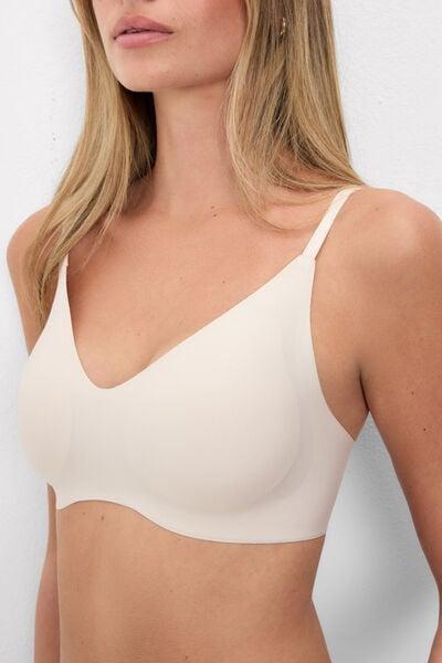 Cream Laila Invisible Effect Bra Top, Silk, large image number 5
