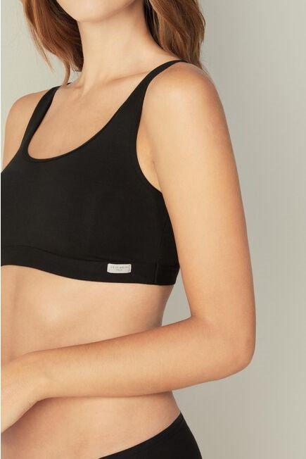 Black Cotton Bra, , large image number 2