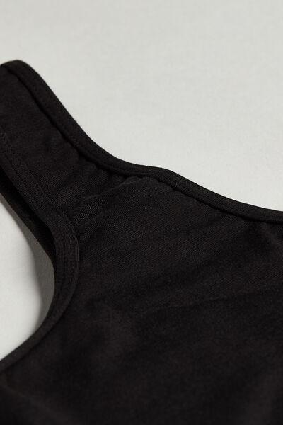 Black Cotton Bra, , large image number 8
