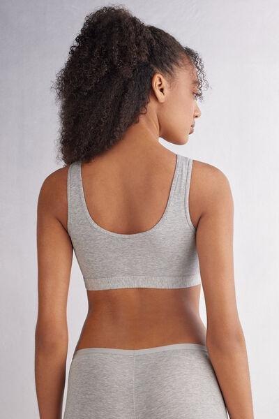 حمالة صدر قطن من مزيج رمادي "اتح ، للنساء, Light Grey Blend, large image number 3