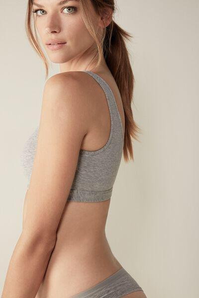 حمالة صدر قطن من مزيج رمادي "اتح ، للنساء, Light Grey Blend, large image number 4