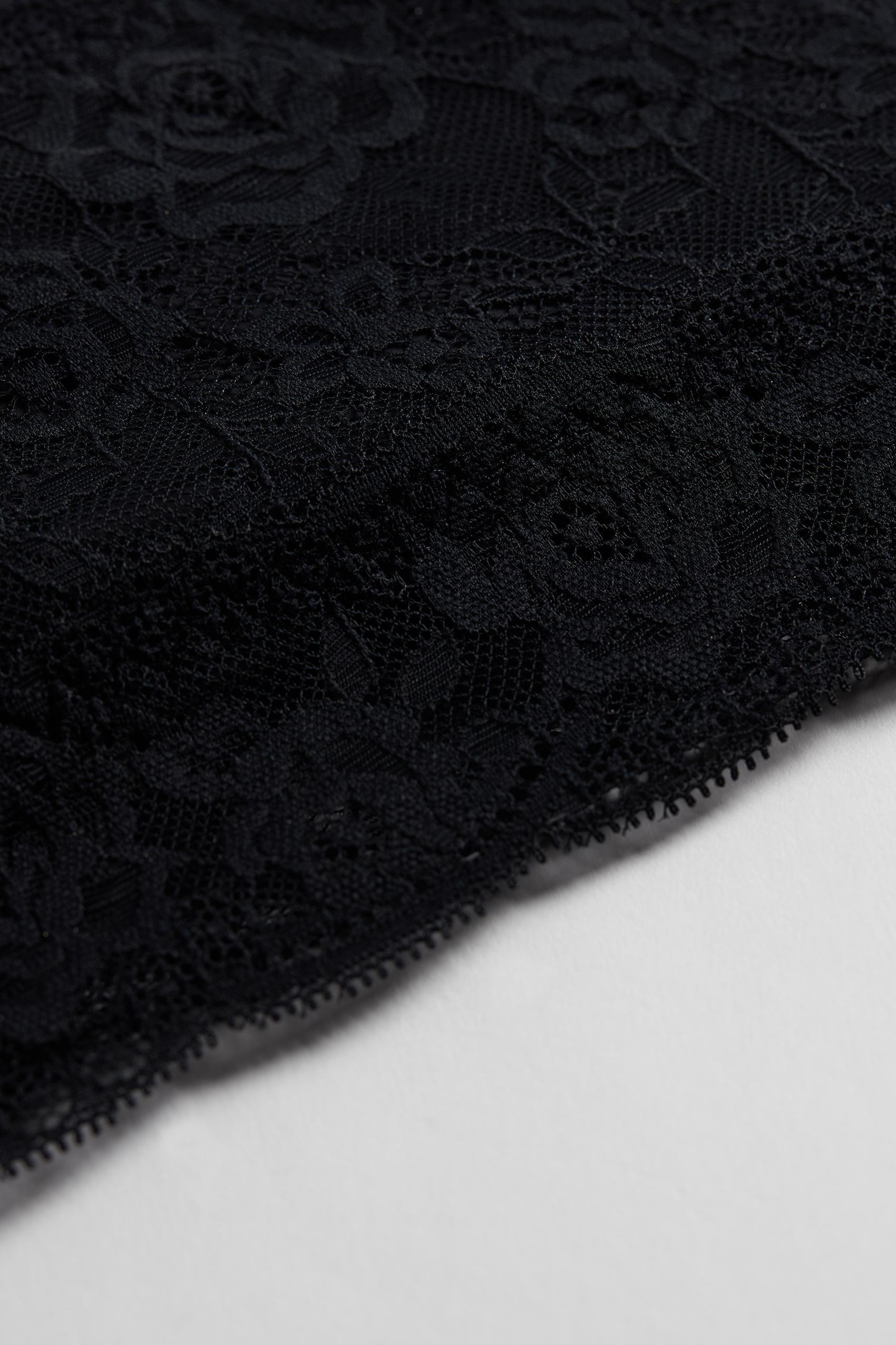 Black Ilaria Lace Bandeau Bra, , large image number 5