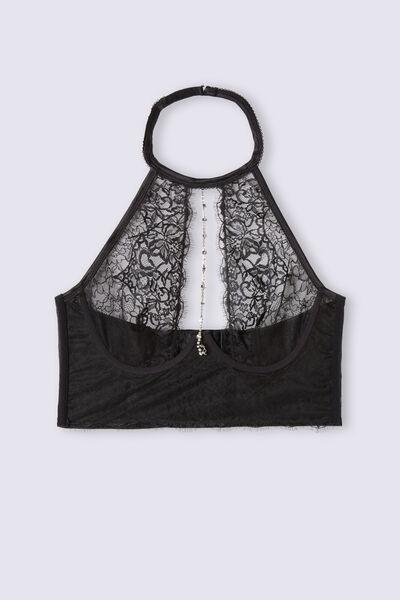 Black Living In Luxe Bra Top, , large image number 2