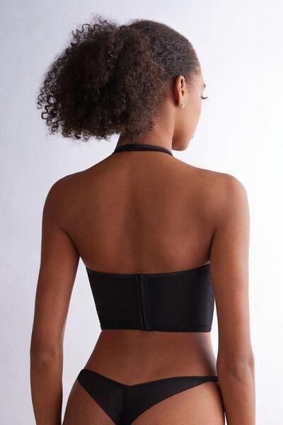 Black Living In Luxe Bra Top, , large image number 3