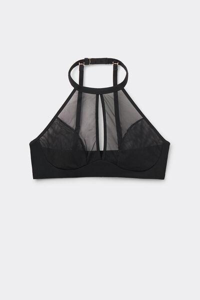 Black Modern Attitude Bra Top, , large image number 1