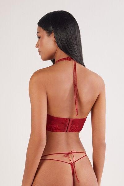 Red La Femme Fatale Lace Bra Top, Wax Red, large image number 3