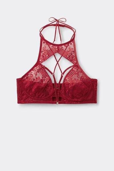 Red La Femme Fatale Lace Bra Top, Wax Red, large image number 6