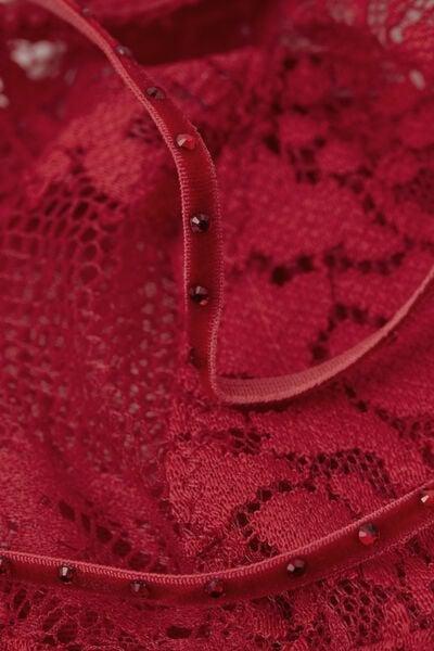 Red La Femme Fatale Lace Bra Top, Wax Red, large image number 7