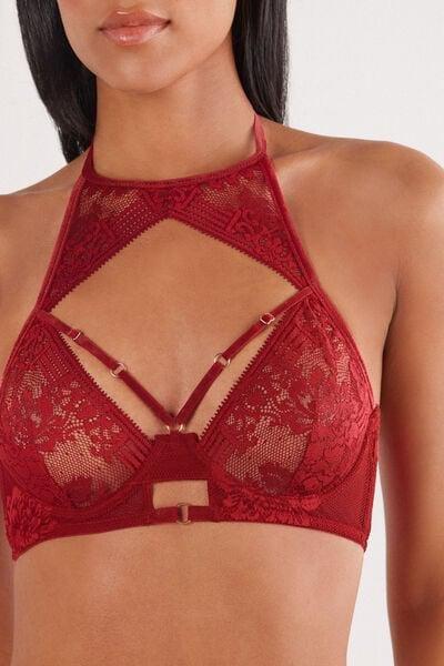 Red La Femme Fatale Lace Bra Top, Wax Red, large image number 9