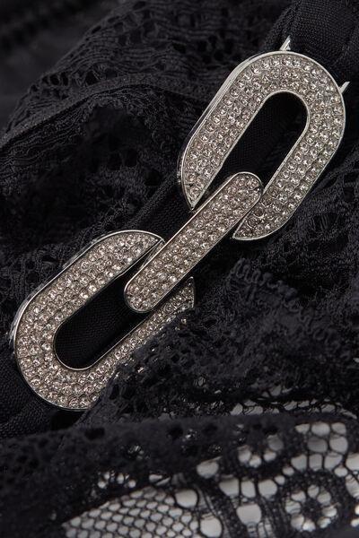 Black The Star Of The Show Lace Bra Top, Black, large image number 8