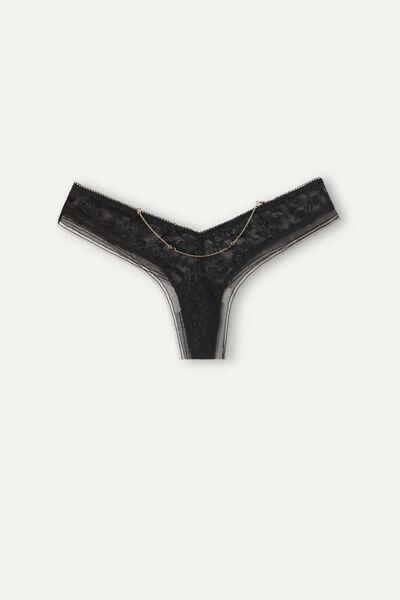 BLACK Luxury Treats 80s-Style Brazilian Briefs, , large image number 1