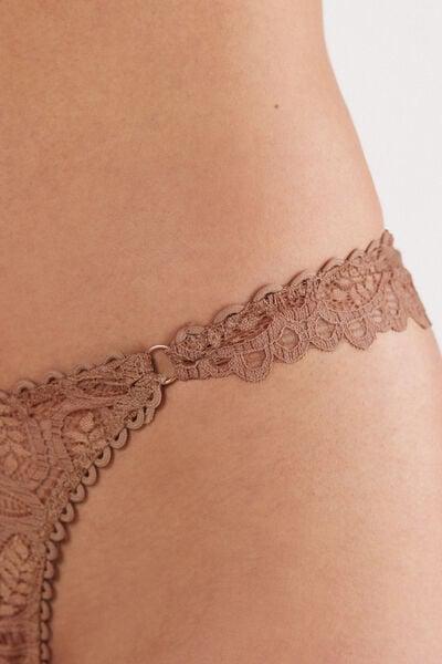 Brown 80S Style Brazilian Briefs, Medium Beige, large image number 5