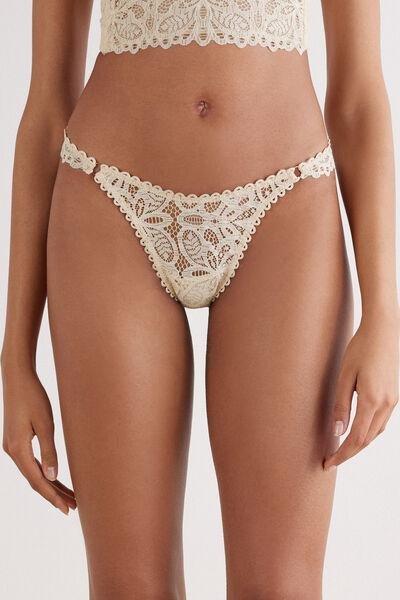 Beige 80S-Style Brazilian Briefs, , large image number 0