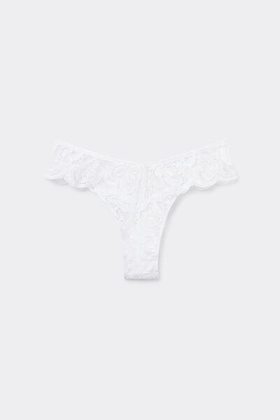 White 80S-Style Brazilian Briefs, , large image number 1