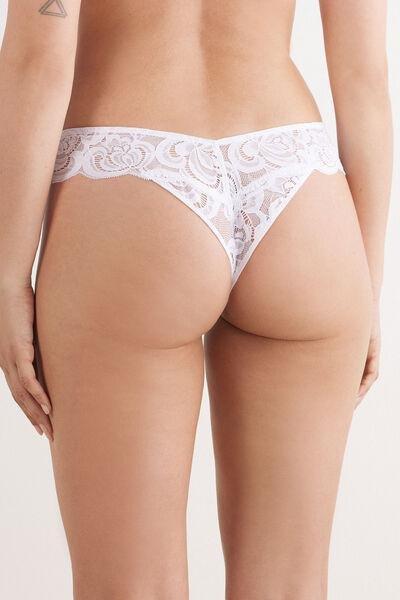 White 80S-Style Brazilian Briefs, , large image number 3