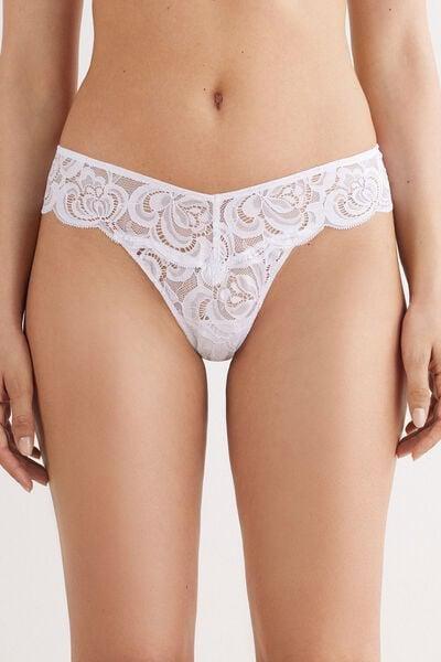 White 80S-Style Brazilian Briefs, White, large image number 3